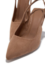 Load image into Gallery viewer, Carianna Faux Suede Slingback Pumps - Taupe
