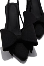 Load image into Gallery viewer, Tiffany Slingback Bow Pumps - Black
