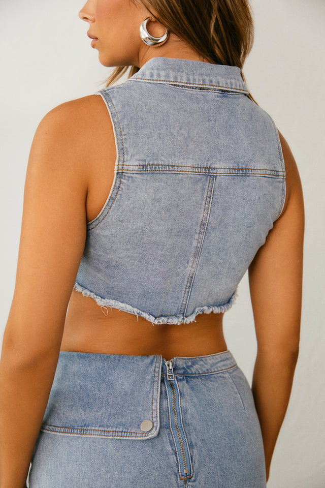 Load image into Gallery viewer, Light Wash Denim Set
