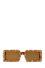 Load image into Gallery viewer, Cuff It Embellished Squared Sunglasses - Lime

