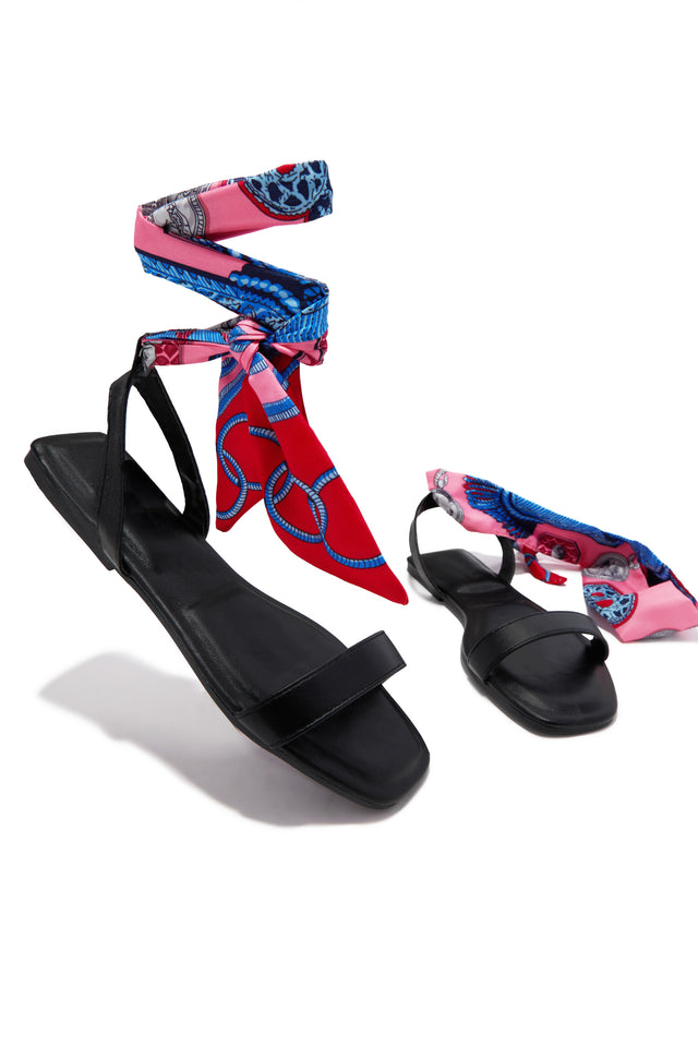 Load image into Gallery viewer, Tropicana Lace Up Sandals - Black
