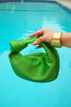 Load image into Gallery viewer, Vacay Nights Embellished Knot Detail Bag - Green
