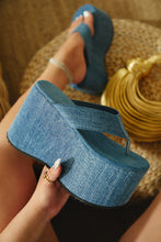 Load image into Gallery viewer, Denim Thong Sandals
