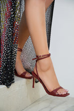 Load image into Gallery viewer, Viana Ankle Strap Mid Heels - Wine
