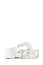 Load image into Gallery viewer, White Adjustable Studded Belt
