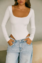 Load image into Gallery viewer, White Long Sleeve Bodysuit
