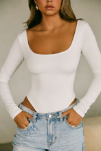 Load image into Gallery viewer, White Long Sleeve Bodysuit
