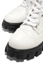 Load image into Gallery viewer, Arctic Chic Flat Combat Boots - White
