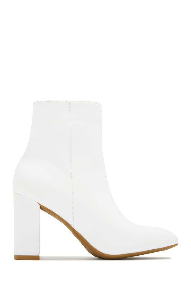 Miss Lola Social Season Tan Block Heel Ankle Boots MISS LOLA