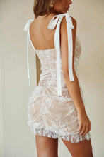 Load image into Gallery viewer, Floral Lace Shirred Dress
