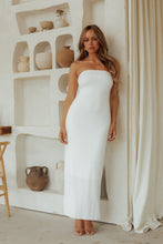 Load image into Gallery viewer, White Strapless Maxi Knit Dress
