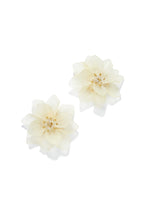 Load image into Gallery viewer, Flower Cream Earrings
