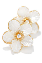 Load image into Gallery viewer, Leia Embellished Flower Earring -  White

