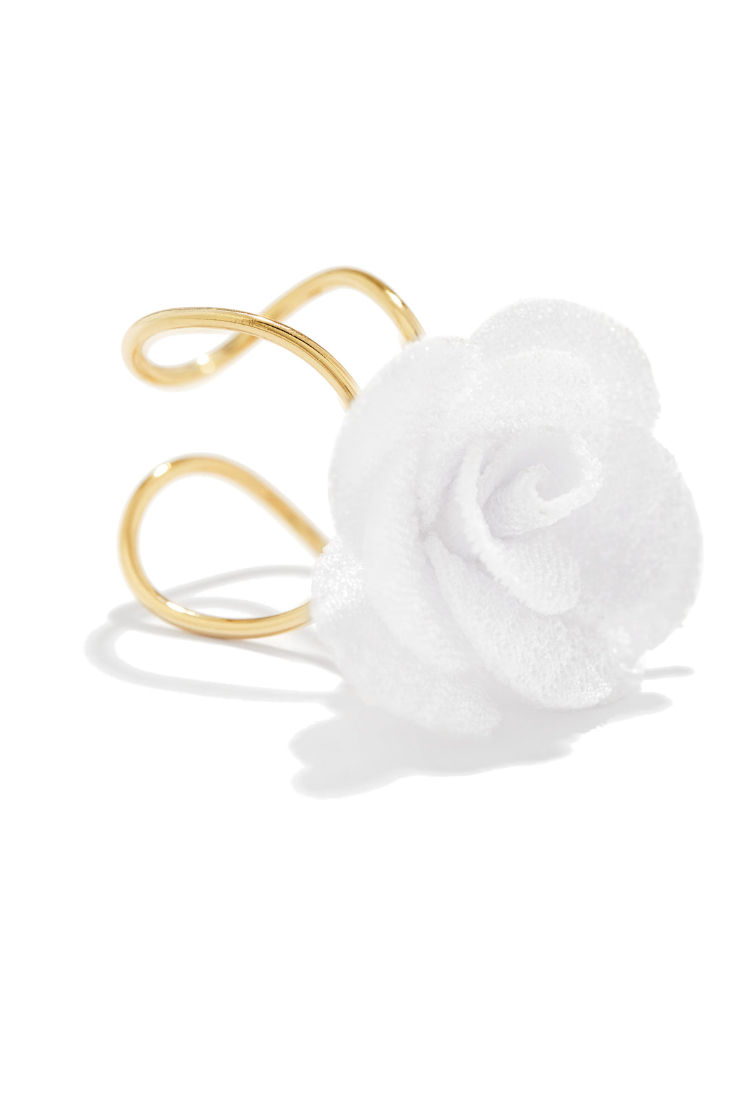 Gabriella Rosette Ring - White