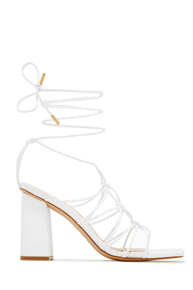 Load image into Gallery viewer, Palmera Lace Up Block Heels - Nude
