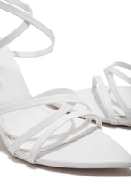 Load image into Gallery viewer, Polished Nights Strappy Mid Heels - White
