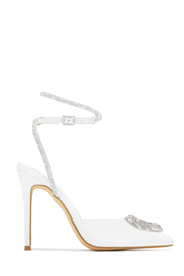 Load image into Gallery viewer, All For Love Heart Embellished High Heels - Clear

