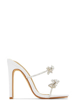 Load image into Gallery viewer, Life Is A Party Embellished High Heel Mules - White
