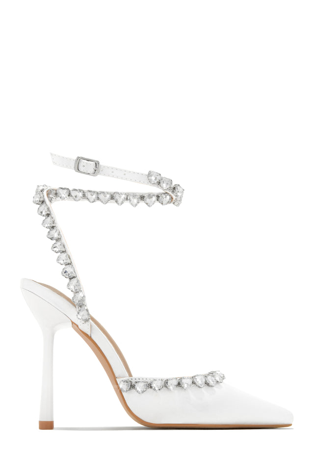 Load image into Gallery viewer, White Bridal Pump Heels
