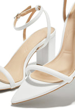 Load image into Gallery viewer, Reyna Single Sole Block Heels - White
