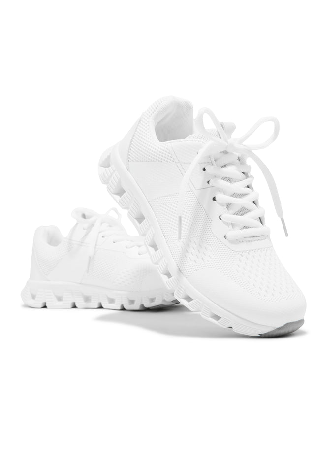 Load image into Gallery viewer, Jet Setter Lace Up Sneakers - White
