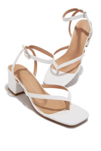 Load image into Gallery viewer, Letty Chunky Mid Heels - White
