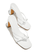 Load image into Gallery viewer, White Single Sole Heel Mules
