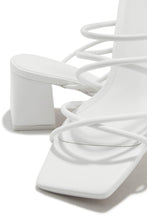 Load image into Gallery viewer, Hannah Block Mid Heel Mules - White
