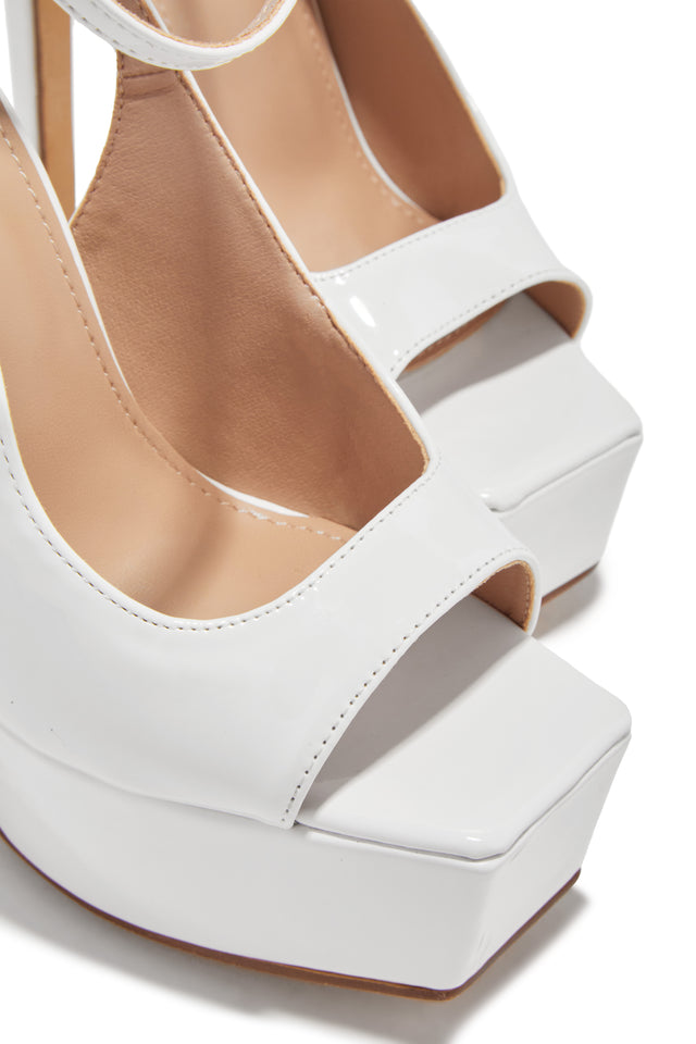 Ameli Platform High Heels - White