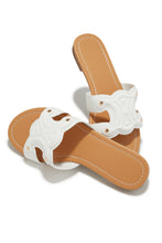 Load image into Gallery viewer, Paris Trips Slip On Sandals - White
