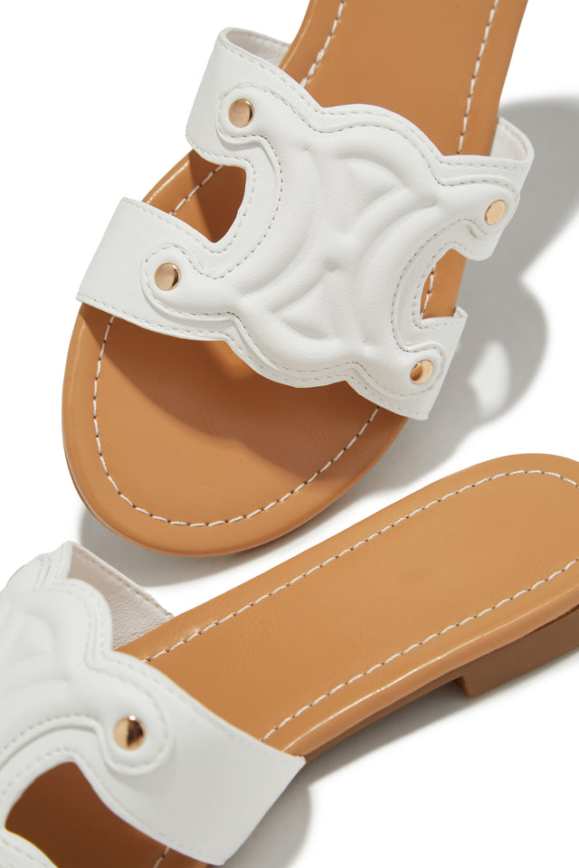Load image into Gallery viewer, Paris Trips Slip On Sandals - White
