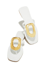 Load image into Gallery viewer, Adelia Slip On Thong Strap Sandals - Silver
