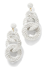 Load image into Gallery viewer, Araya Statement Woven Earring - White
