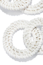 Load image into Gallery viewer, Araya Statement Woven Earring - White
