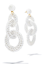 Load image into Gallery viewer, Araya Statement Woven Earring - White

