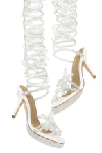 Load image into Gallery viewer, Fantasy Embellished Around The Ankle Coil Heels - White
