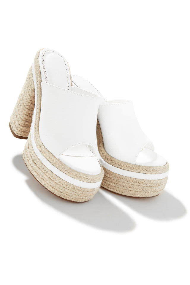 Load image into Gallery viewer, White Espadrille Mules
