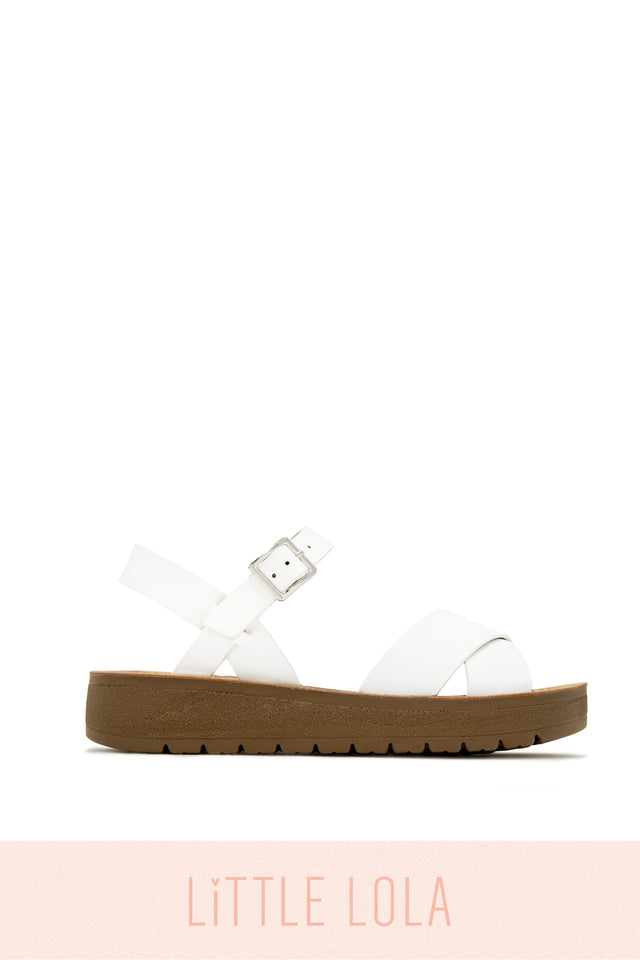 Load image into Gallery viewer, Sandy Days Kids Flat Sandals - White
