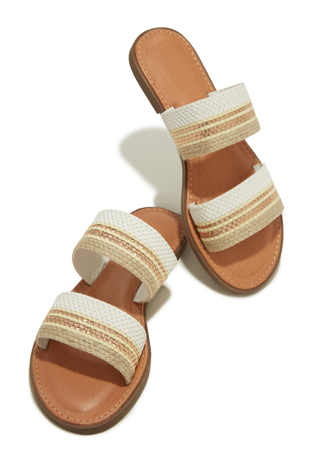 Load image into Gallery viewer, White and Nude Sandal
