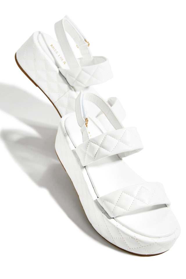 Load image into Gallery viewer, Chunky Platform PU White Sandal
