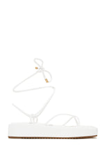 Load image into Gallery viewer, Mykonos Island Lace Up Platform Sandals - Silver
