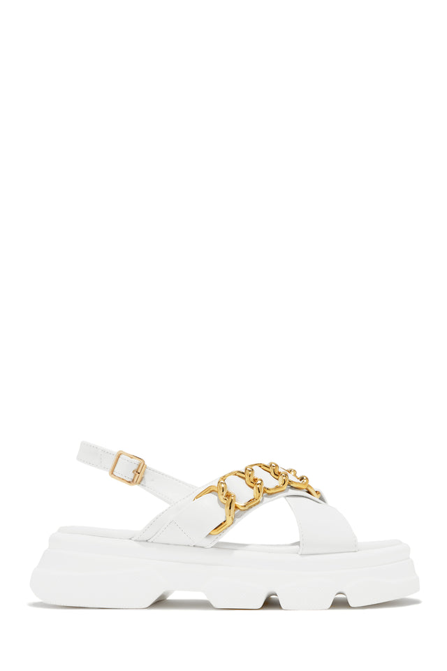 Load image into Gallery viewer, White Ankle Strap Summer Sandal
