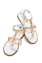 Load image into Gallery viewer, White and Gold Sandals
