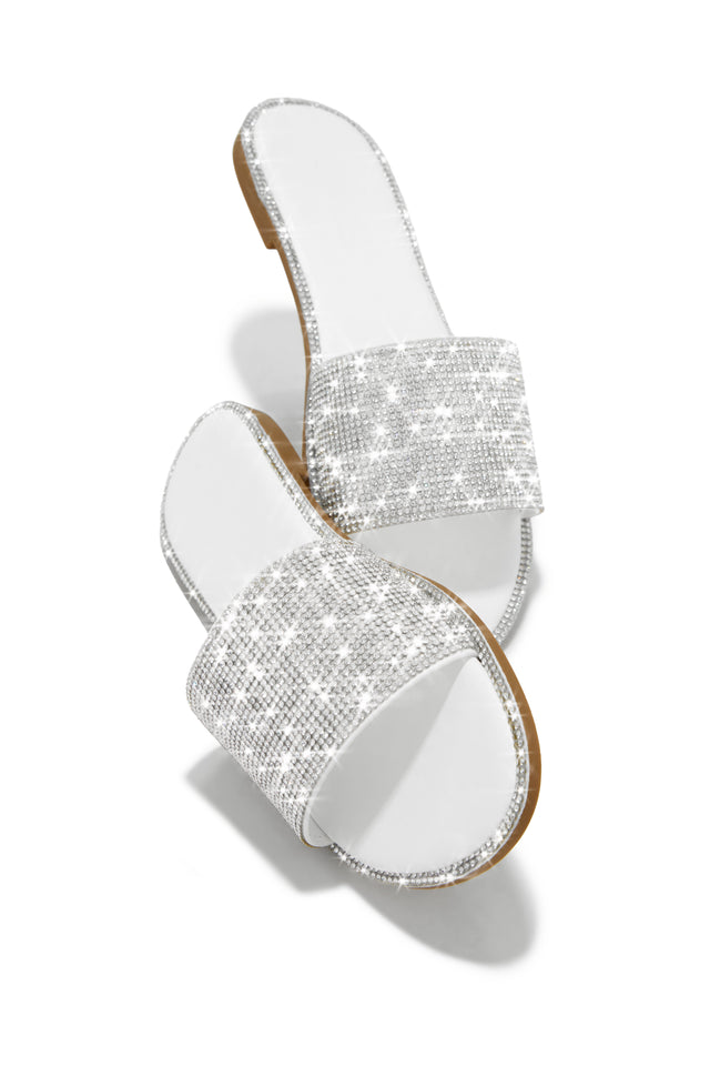 White sandals with diamonds new arrivals
