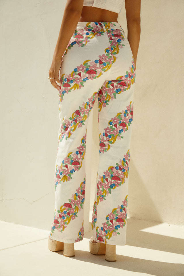 Load image into Gallery viewer, Denim Printed Pant
