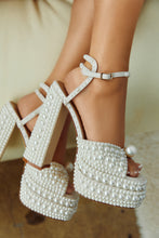 Load image into Gallery viewer, Women Wearing Pearl Heels

