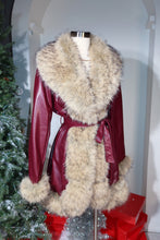 Load image into Gallery viewer, Foxy Faux Fur Coat - Wine
