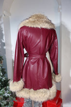 Load image into Gallery viewer, Foxy Faux Fur Coat - Wine
