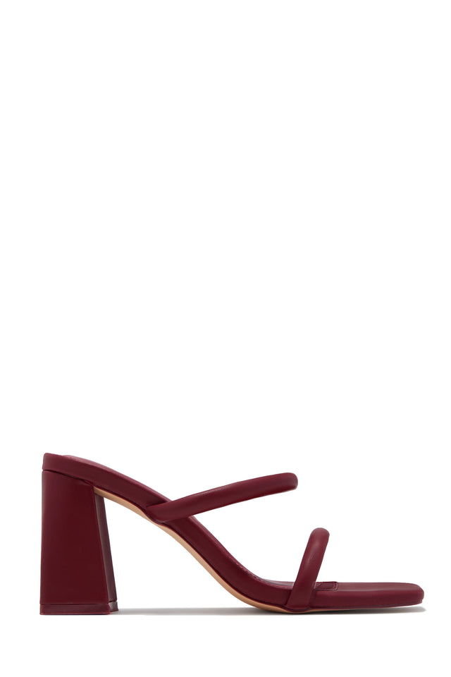 Load image into Gallery viewer, Yesenia Block Mid Heel Mules - Wine
