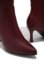 Load image into Gallery viewer, Zama Knee High Heel Boots - Wine
